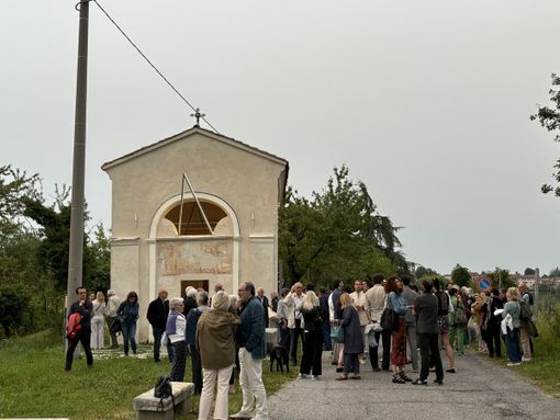 A Vicoforte l'opera luminosa "Miracle" dell'albese Emilio Ferro inaugura il progetto"Landandart"