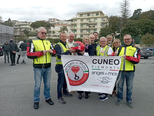 La staffetta degli Angeli in moto è arrivata Da Sanremo a Cuneo