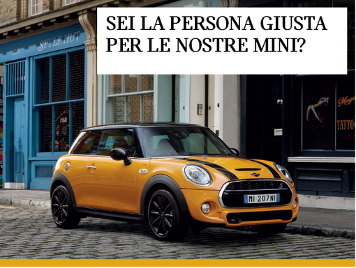 TARGET, Nuova Concessionaria MINI per Alba, ricerca un venditore