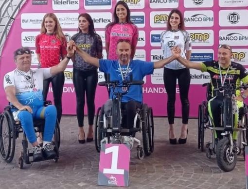 Handbike, Giro d'Italia: Igor Galliano sul podio a Vicenza