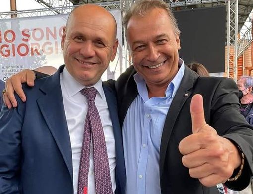 Paolo Bongioanni col segretario regionale di Fratelli d'Italia