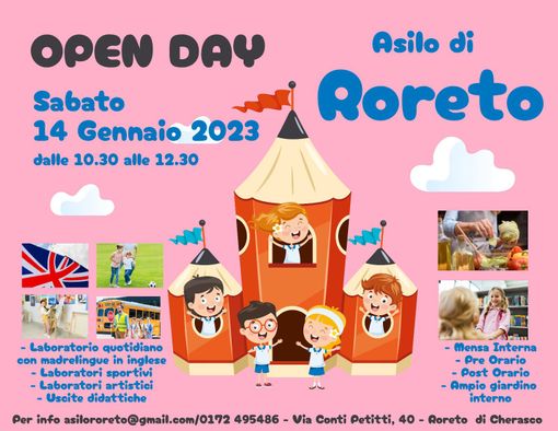 Open day all’asilo infantile di Roreto di Cherasco Open day all’asilo infantile di Roreto di Cherasco