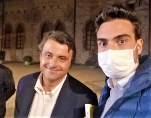 Andrea Vassallo e Carlo Calenda a Cuneo, in occasione della presentazione del suo ultimo libro "I mostri e come sconfiggerli"