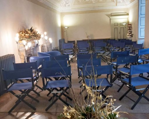 La sala di Villa Tornaforte Aragno dove si svolge l'incontro