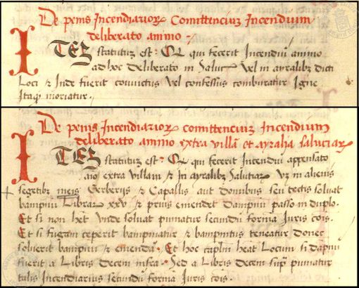 Il testo degli articoli 119 e 122, in latino Il testo degli articoli 119 e 122, in latino