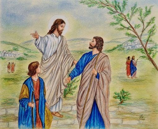 “Gesù invia gli apostoli nel mondo”, disegno dell’artista braidese Pinuccia Sardo