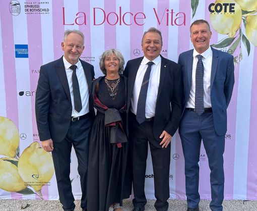 Nelle foto, da sinistra:  il direttore Agricoltura della Regione Piemonte Paolo Balocco, la presidente della Camera di Commercio Italiana di Nizza Patrizia Dalmasso, l'assessore Paolo Bongioanni, il direttore della Camera di Commercio Agostino Pesce