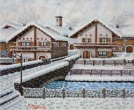 Tempo di neve nelle opere di Palumbo esposte a Vernante