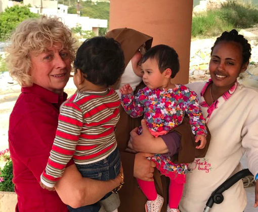 In foto Ornella Rivoira a Beirut In foto Ornella Rivoira a Beirut