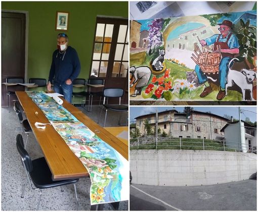 Caprauna: mosaico di 80 metri quadrati sul muraglione in centro paese? Caprauna: mosaico di 80 metri quadrati sul muraglione in centro paese?