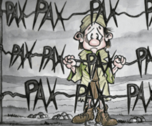 A Cuneo prosegue la mostra Eurohumor "Stanchi di guerra"
