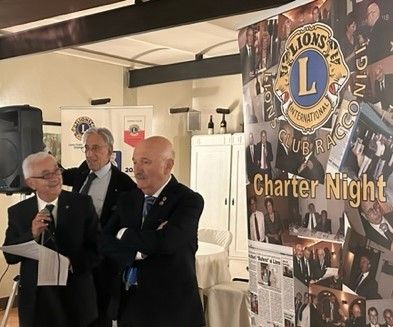 Per il Lions Club Racconigi Charter Night con la visita del Governatore Oscar Bielli