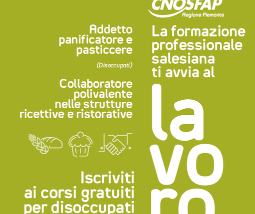 Sono aperte le iscrizioni ai corsi rivolti ai disoccupati maggiorenni. I corsi sono gratuti perché interamente finanziati dalla Regione Piemonte e dal FSE