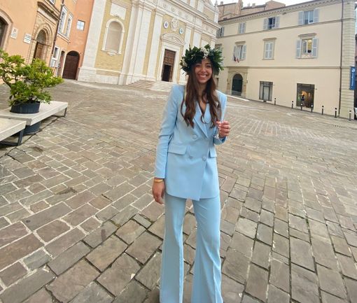 Morgana Giubilato appena terminata la seduta di laurea