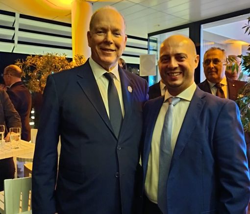 il Principe Alberto di Monaco con il sindaco Mottinelli