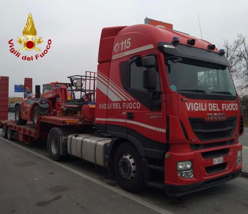 I mezzi partiti dal Comando provinciale di Cuneo I mezzi partiti dal Comando provinciale di Cuneo