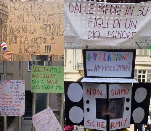 Alcune immagini del flash mob a Torino