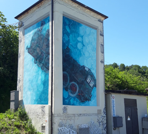 A Bastia Mondovì un murales per riqualificare la cabina Enel