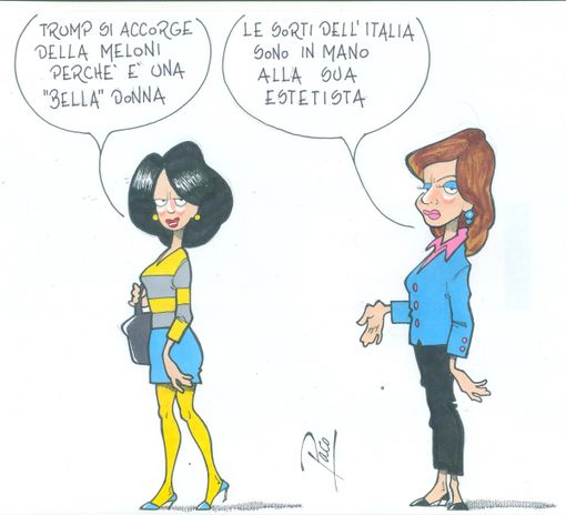TRUMP SI ACCORGE DELLA MELONI TRUMP SI ACCORGE DELLA MELONI