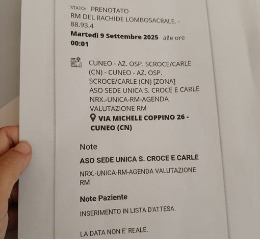 Appuntamenti “fantasma” all'ospedale di Cuneo, la Regione sospende la procedura di prenotazione
