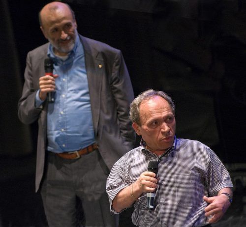 Azio Citi con l'amico Carlin Petrini (foto Slow Food)