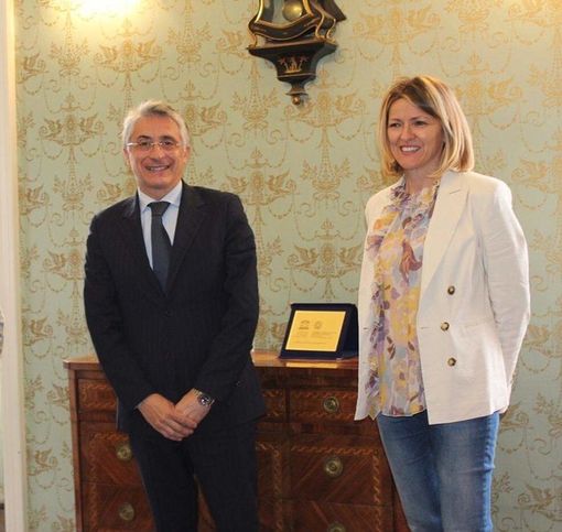 Il sindaco Bo con Nadia Gomba