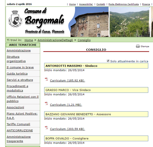 Borgomale: non solo curriculum per i Consiglieri Comunali Borgomale: non solo curriculum per i Consiglieri Comunali