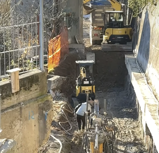 I lavori in corso in via Arciprete I lavori in corso in via Arciprete