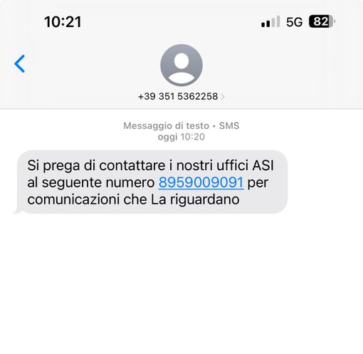Attenzione: in circolazione SMS fraudolenti che arrivano da enti come ASI o Centri per l'impiego