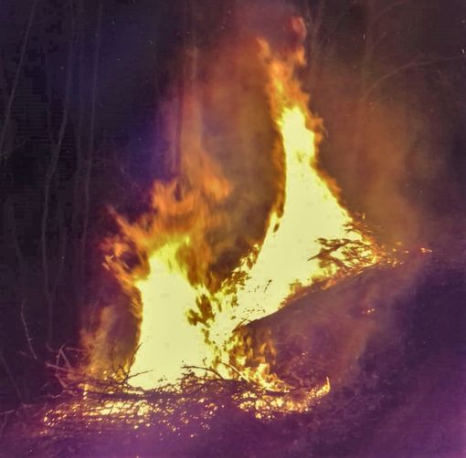 L'incendio di questa sera a Barge