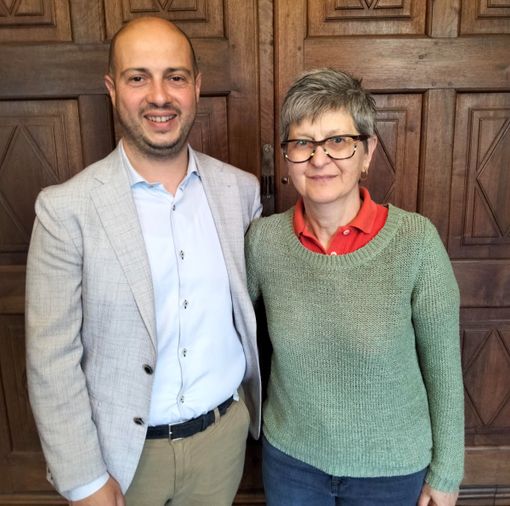 Il sindaco Fabio Mottinelli con Patrizia Peirone