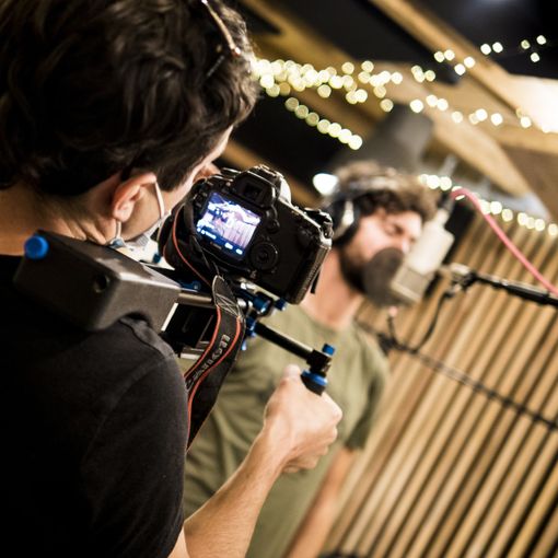 Foto di "scena" durante le riprese del docu-video