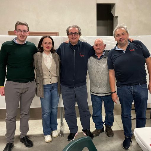 Nella foto, da sinistra, Gabriele Giletta, sindaco di Villanova Solaro; Federica Barbero, consigliere regionale; Ambrogio Invernizzi, presidente Inalpi SpA; Venanzio Barra, presidente Associazione Pesca Villanova Solaro; Pierantonio Invernizzi, consigliere di amministrazione Inalpi SpA