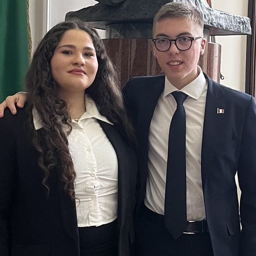 Gli studenti Giovanni Caligaris e Angelica Pizzillo, della Consulta provinciale degli studenti