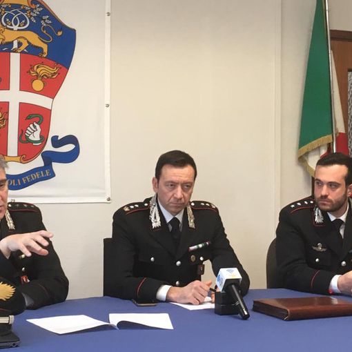 Da sinistra, il capitano Giampaolo Canu, il tenente colonnello Marco Pettinato e il capitano Giacomo Conte