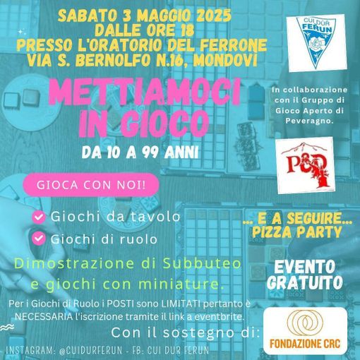 Mondovì Borgo Ferrone, prosegue il progetto “Mettiamoci in gioco”