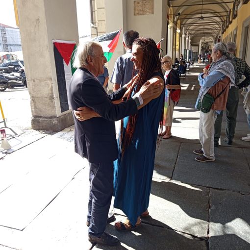 ugo Sturlese con la consigliera regionale Giulia Marro ugo Sturlese con la consigliera regionale Giulia Marro