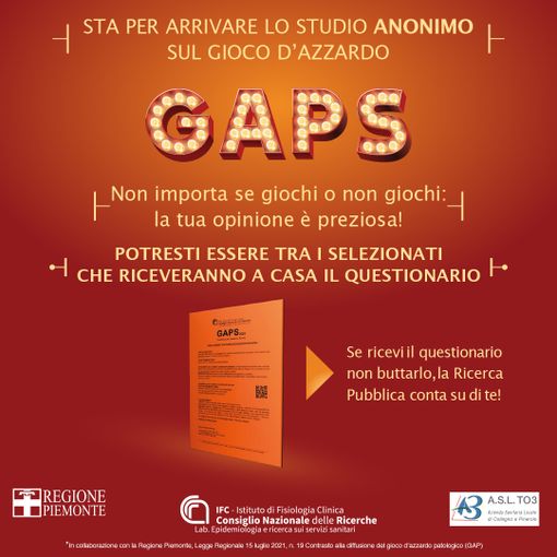 ASL CN1, parte lo studio GAPS Piemonte sul gioco d’azzardo