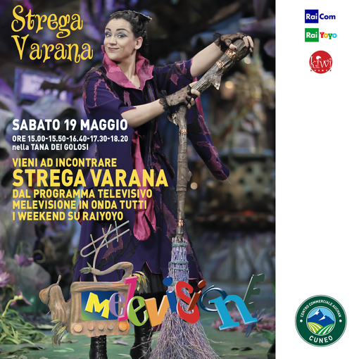 Melevisione in tour con strega Verana al Centro Commerciale Auchan Cuneo Melevisione in tour con strega Verana al Centro Commerciale Auchan Cuneo