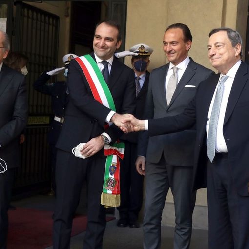 Cirio e Lo Russo col presidente Mario Draghi
