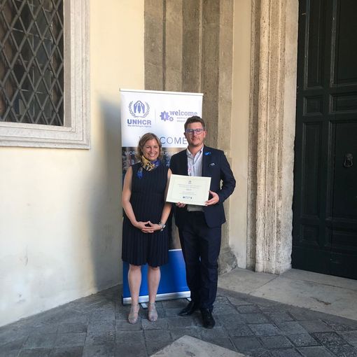 Chiara Cardoletti di UNCHR e Matteo Torchi