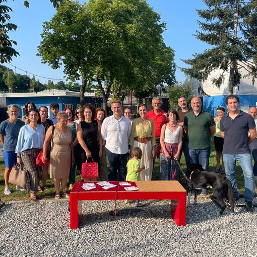 Inaugurata al NUoVO la trentacinquesima panchina rossa di Cuneo