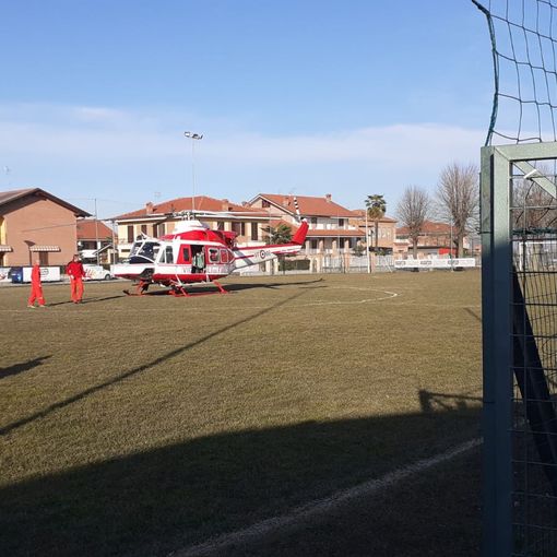 L'elicottero atterrato poco fa a Cussanio