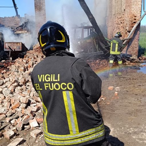 L'intervento dei Vigili del Fuoco a Savigliano