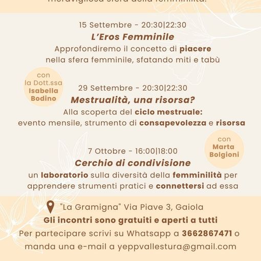 A Gaiola una serie di incontri per parlare di femminilità
