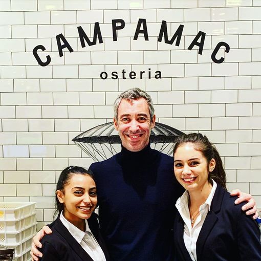 Lo chef Maurilio Garola con Emma Marrone