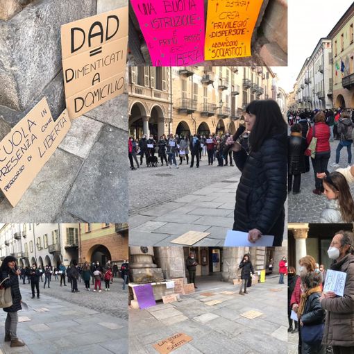 Flash mob per la scuola a Cuneo, la rabbia di genitori e insegnanti: "Non raccontateci bugie, sappiamo che non ci riaprirete più!"