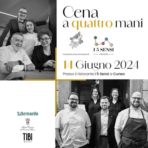 Lo chef stellato Massimo Camia a Cuneo per una cena a 4 mani al ristorante “I 5 sensi”