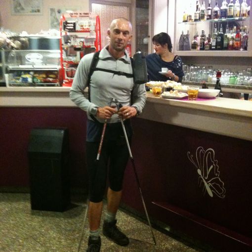 Davide Bertinetto  alla partenza e durate il suo UltraTrail