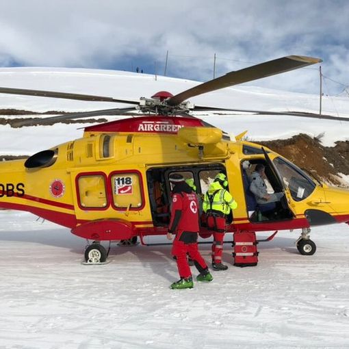 Intervento dell'elisoccorso al Pizzo di Ormea per un alpinista ferito
